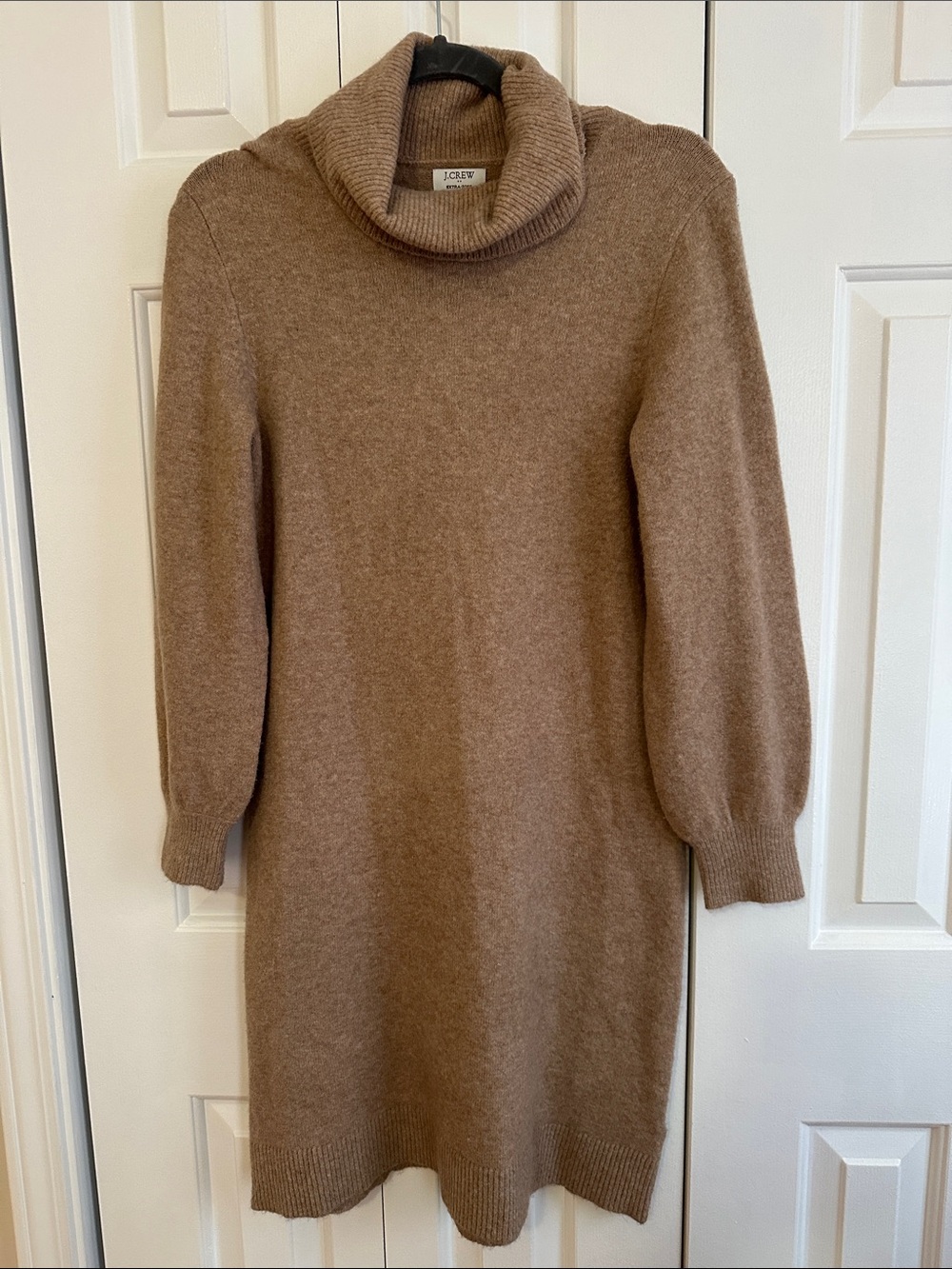 J.Crew Turtleneck sweater-dress in Supersoft yarn Brown Size Small